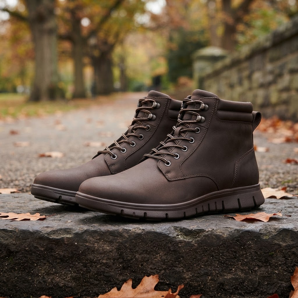 Soho Utility Leather Boots (Matte Espresso)